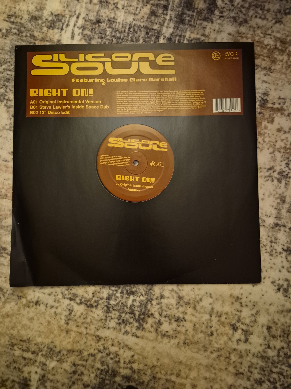 Silicone Soul - Right On! 12" Vinyl Steve Lawler Dub VC Recordings House 2001
