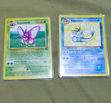 Pokemon TCG Jungle 2 Card Lot Venomoth 29/64 Vaporeon 28/64 1999