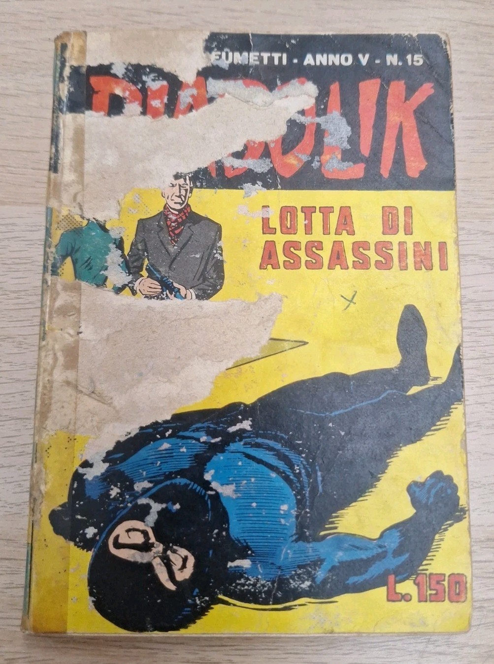 DIABOLIK ANNO V-5°, N. 15 ORIGINALE 1966