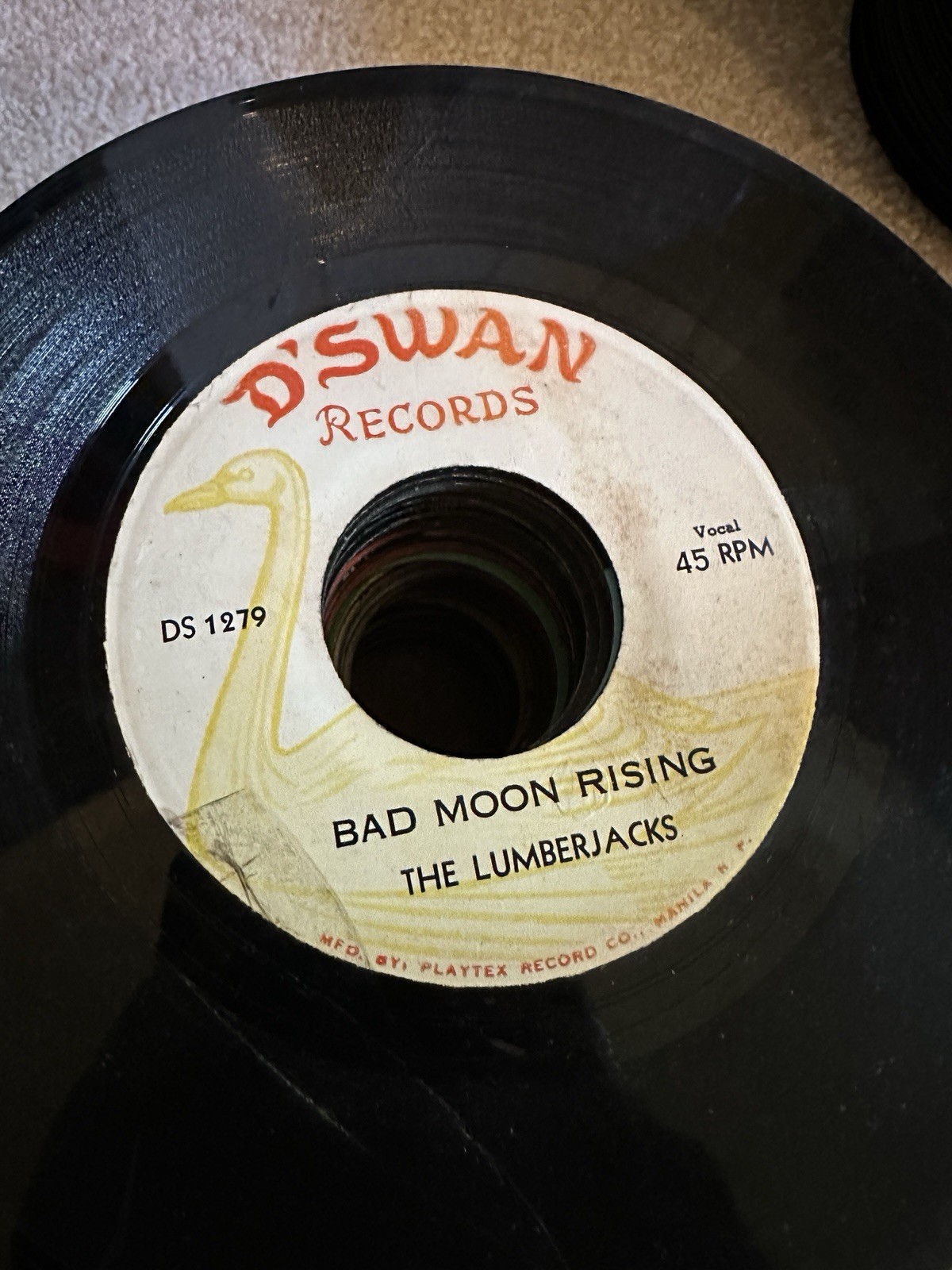 The Lumberjacks 45 rpm Philippines 7" Bad Moon Rising
