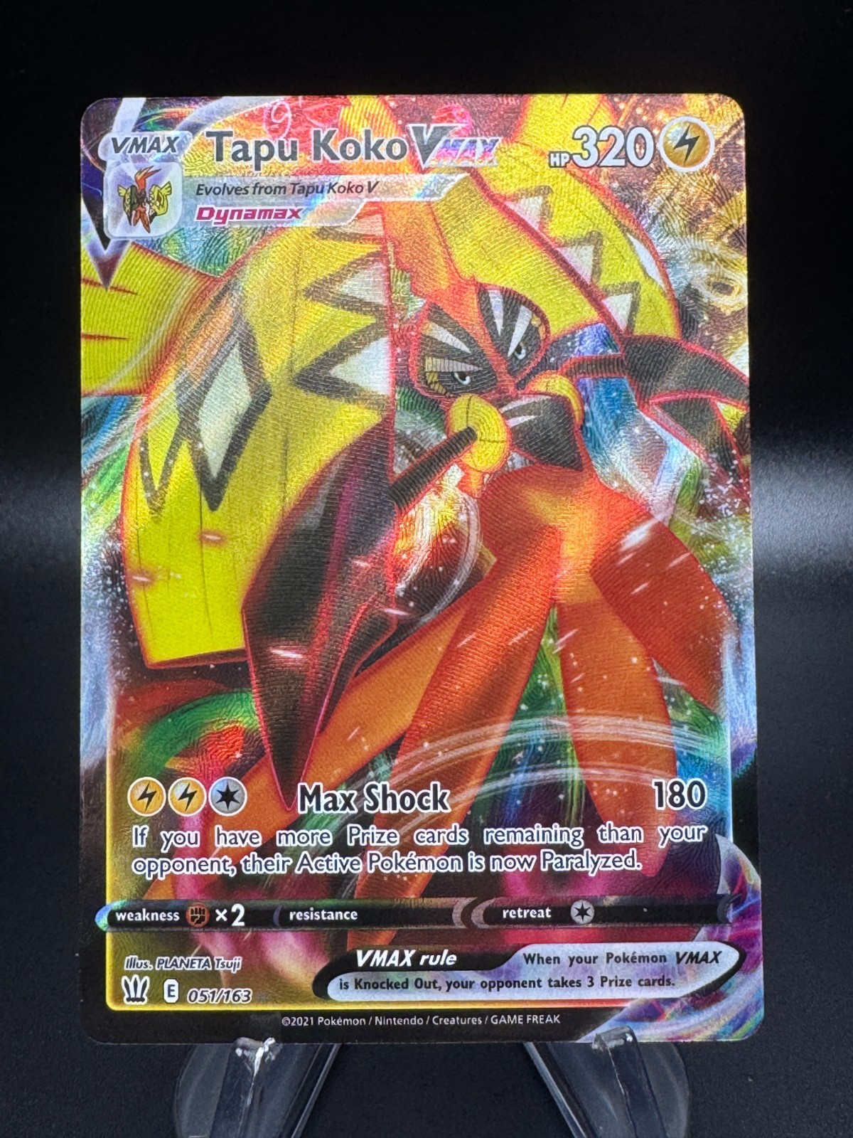 Pokemon Scudo Spada Stili di Battaglia TAPU KOKO VMAX Ultra Raro #051/163