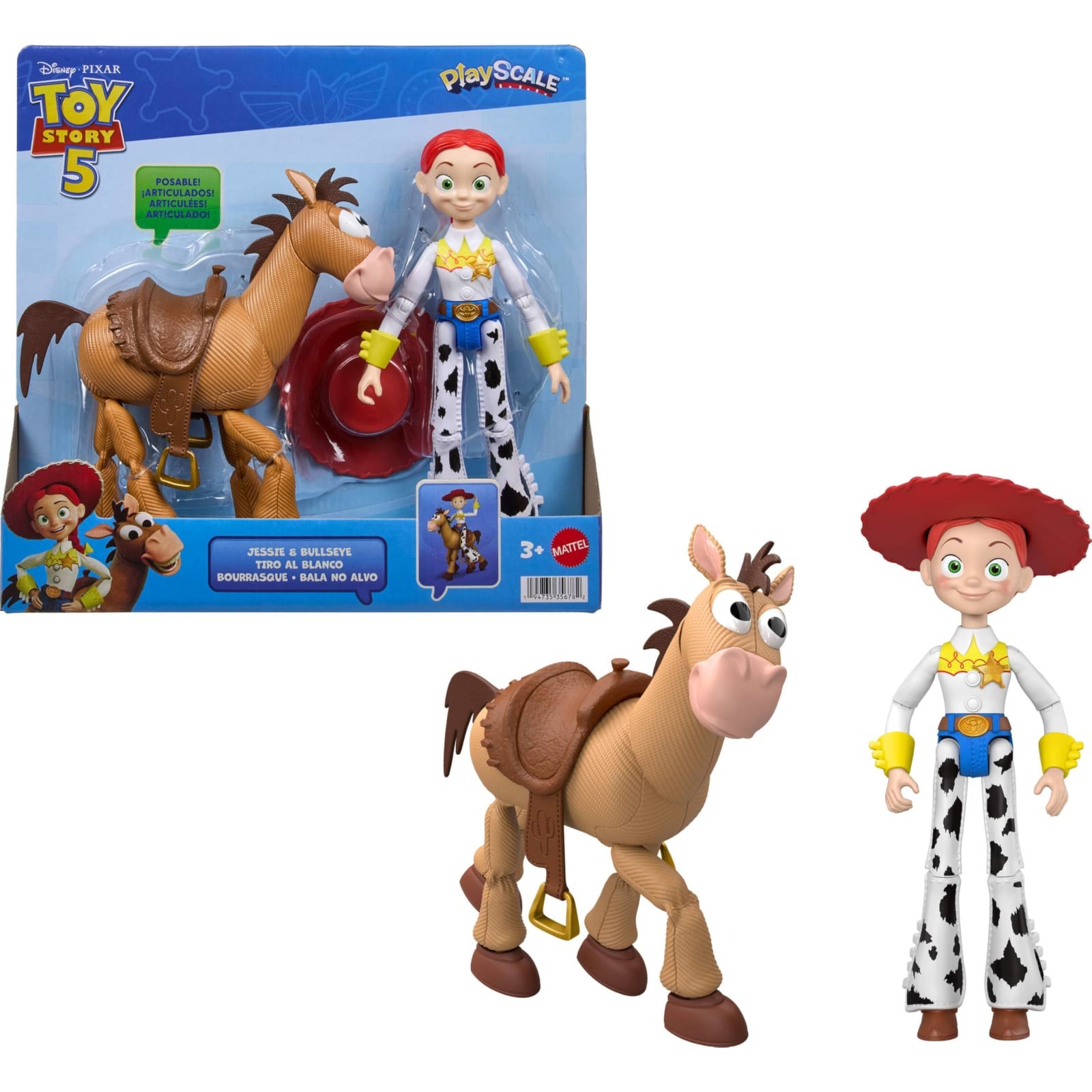 Mattel Disney Pixar Toy Story 5 Jessie & Bullseye 2-Pack 7" Action Figures JKV21