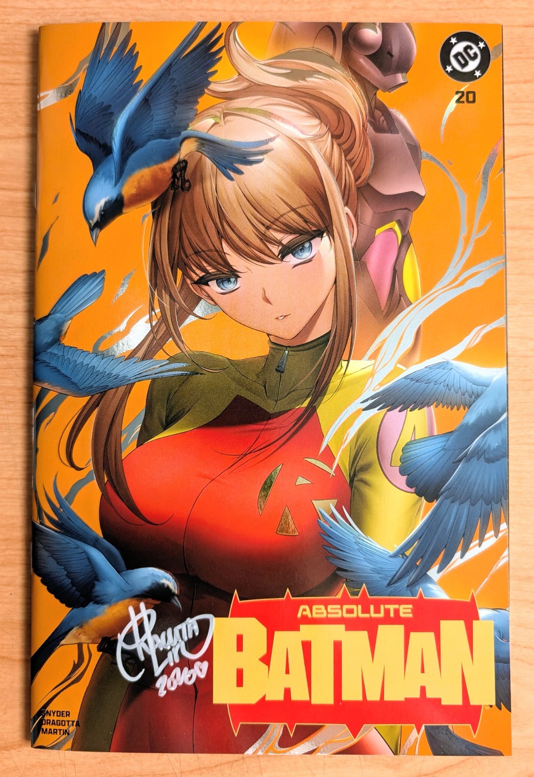 🔥Absolute Batman #20 FIRMATO Rachta Lin Spot Foil esclusivo con certificato di autenticità • quasi nuovo+🔥