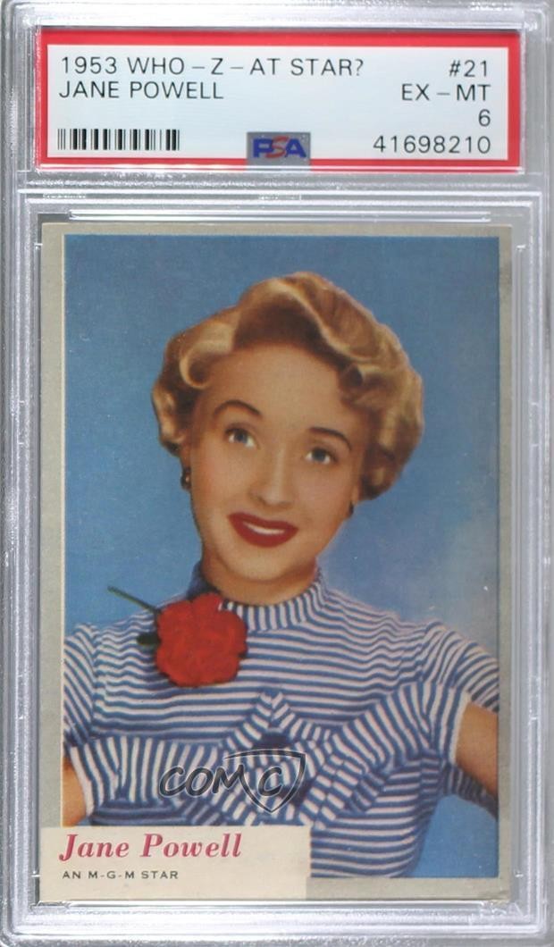 1953 Topps Who-Z-At Star? Jane Powell #21 PSA 6 0b0