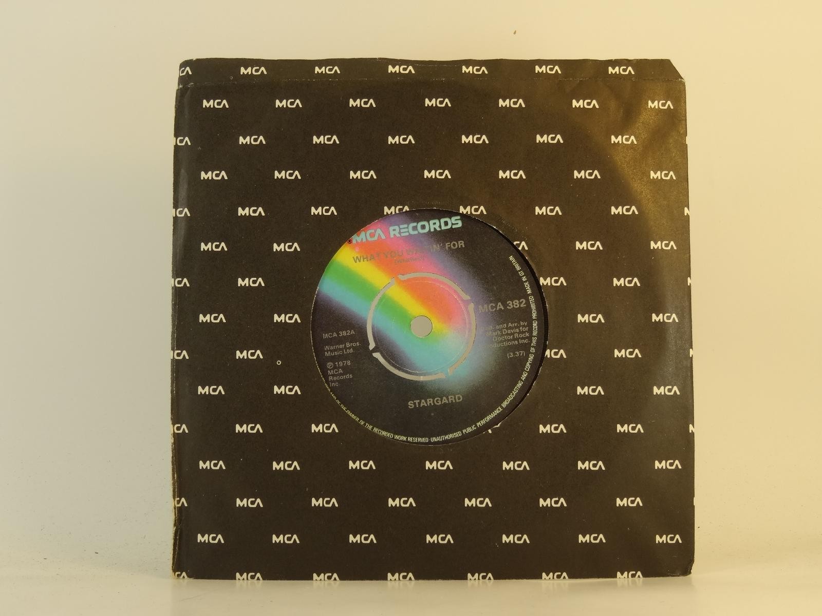 STARGARD WHAT YOU WAITIN' FOR (57) 2 Track 7" Single plus Company Sleeve MCA REC