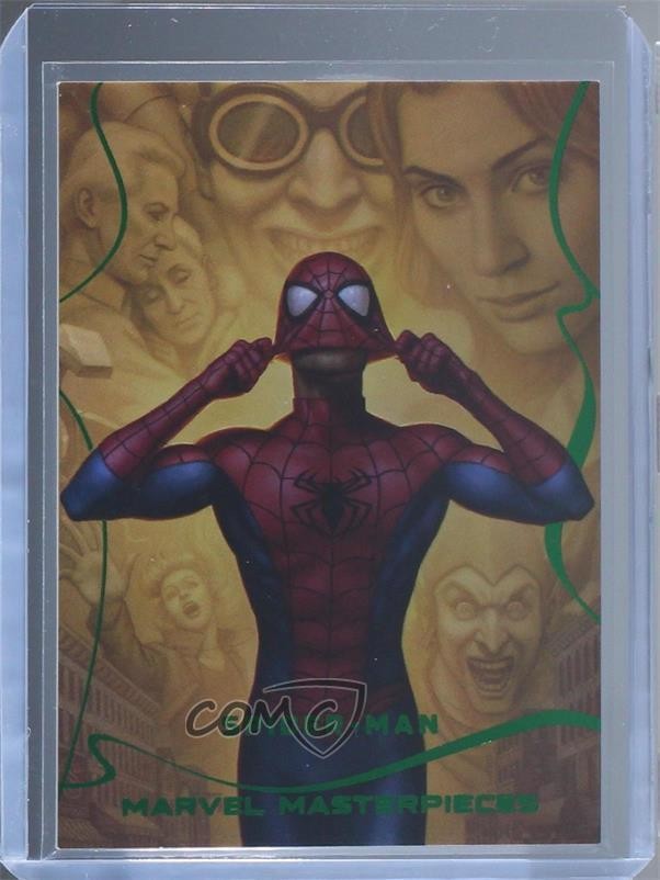 Upper Deck Marvel Masterpieces 2022 lamina verde smeraldo 10/25 Spider-Man #87 ob9