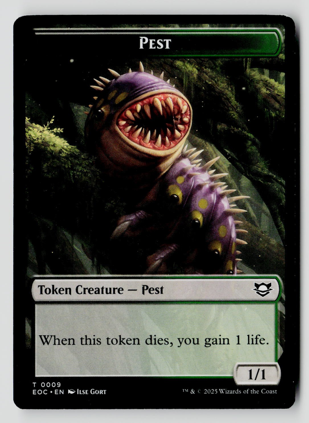 Pest // Copia Gettone Doppia Faccia 1 // 9 T MTG EOC NM