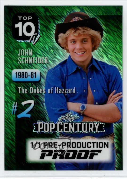 2026 Foglia Metallo Pop Century Pre-Produzione Proof Non Firmato 1/1 John Schneider 9et