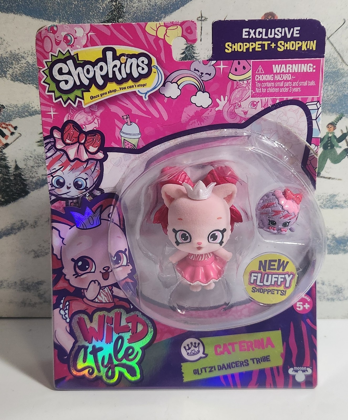 Shopkins Caterina Glitzy Dancers Tribe Wild Style Figura Giocattolo con Esclusiva Mini F