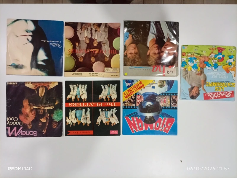 Lot sp 45 Bioman Dorothée Phil Collins The platters