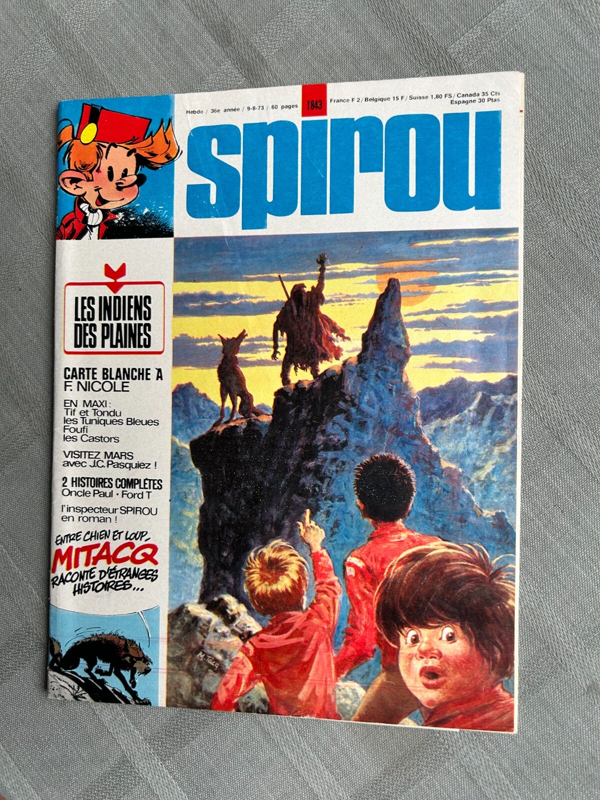 Hebdo Spirou N°1843 Completo Del Supplemento In Ottime Condizioni