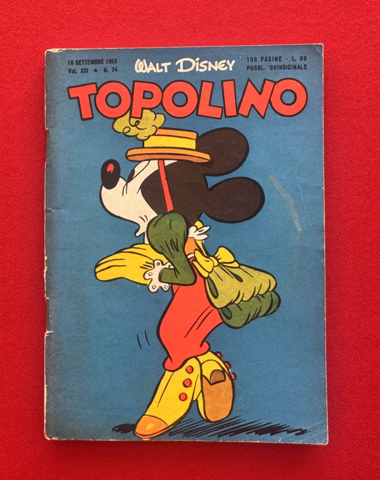 TOPOLINO # 74 PRIMA EDIZIONE  "PIU' CHE OTTIMO"