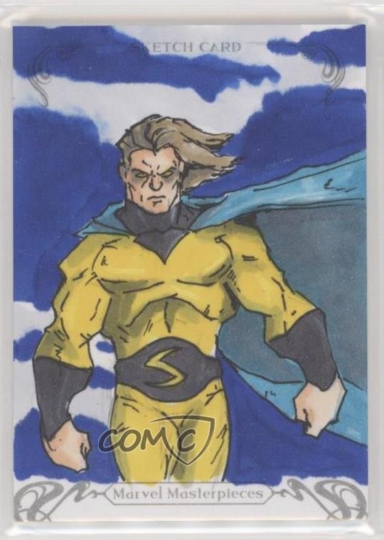 Upper Deck Marvel Masterpieces 2018 1/1 A Matthews schizzo automatico w9e