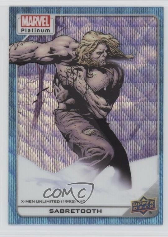 2023 Upper Deck Marvel Platinum High Series Blue Surge Sabretooth #189 rs2