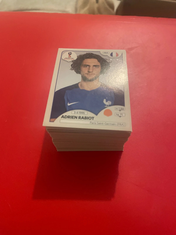 Lot de vignettes coupe du monde 2018