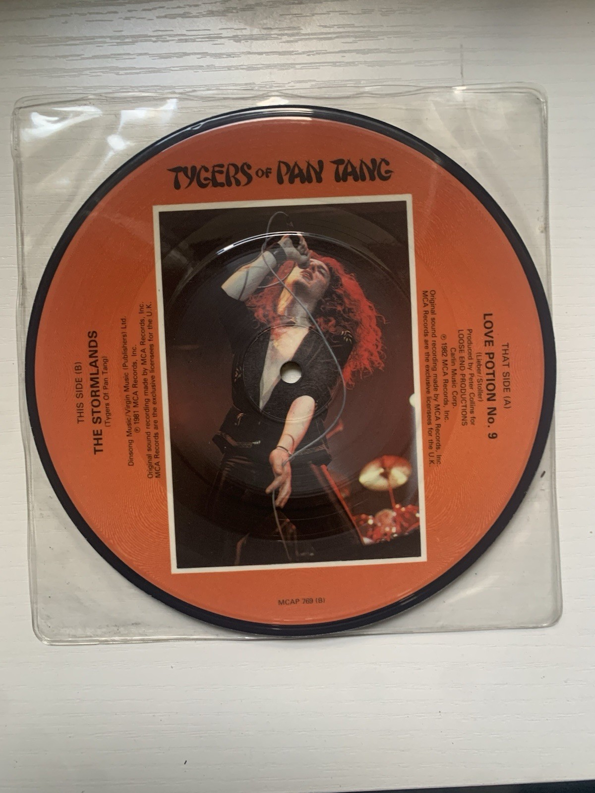 Tygers Of Pan Tang Love Potion No.9 Picture Disc 7” MCAP 769 NM NWOBHM