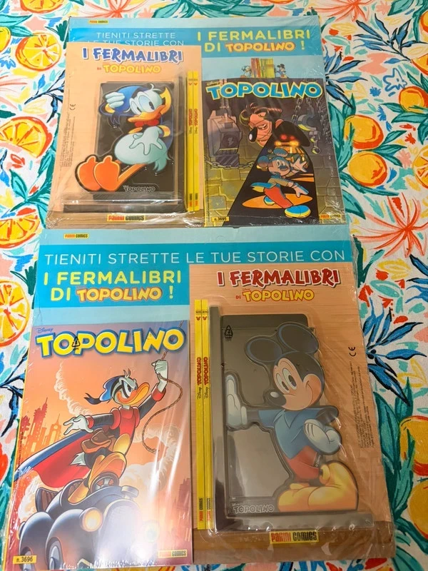 Coppia fermalibro topolino