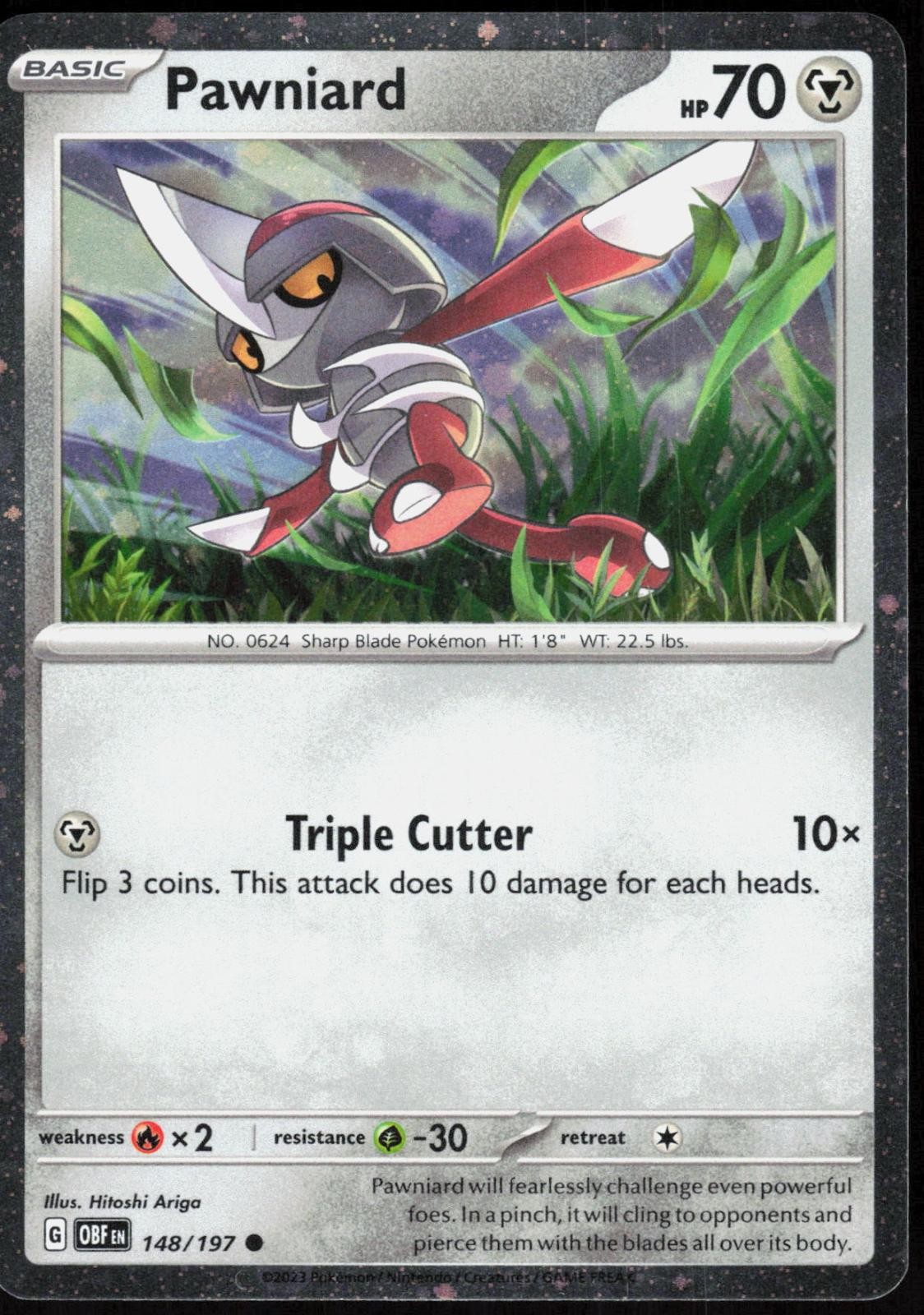Pawniard (Cosmos Holo) 148/197 Fiamme di Ossidiana - Holo Pokemon NM/M (Promo)