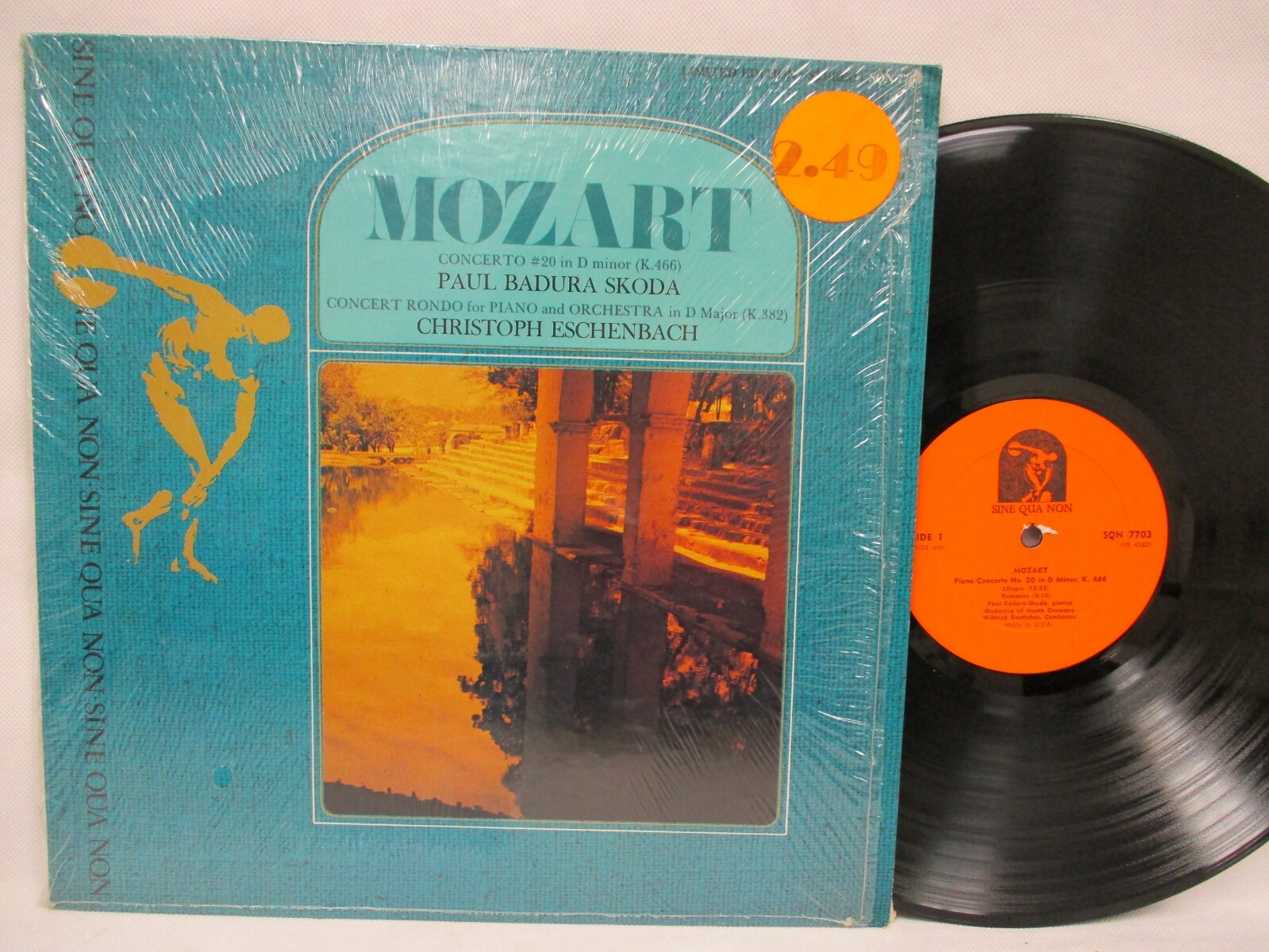 Mozart Concerto 20 Paul Badura Skoda 1973 Record Sine Qua Non SQN7703 Eschenbach