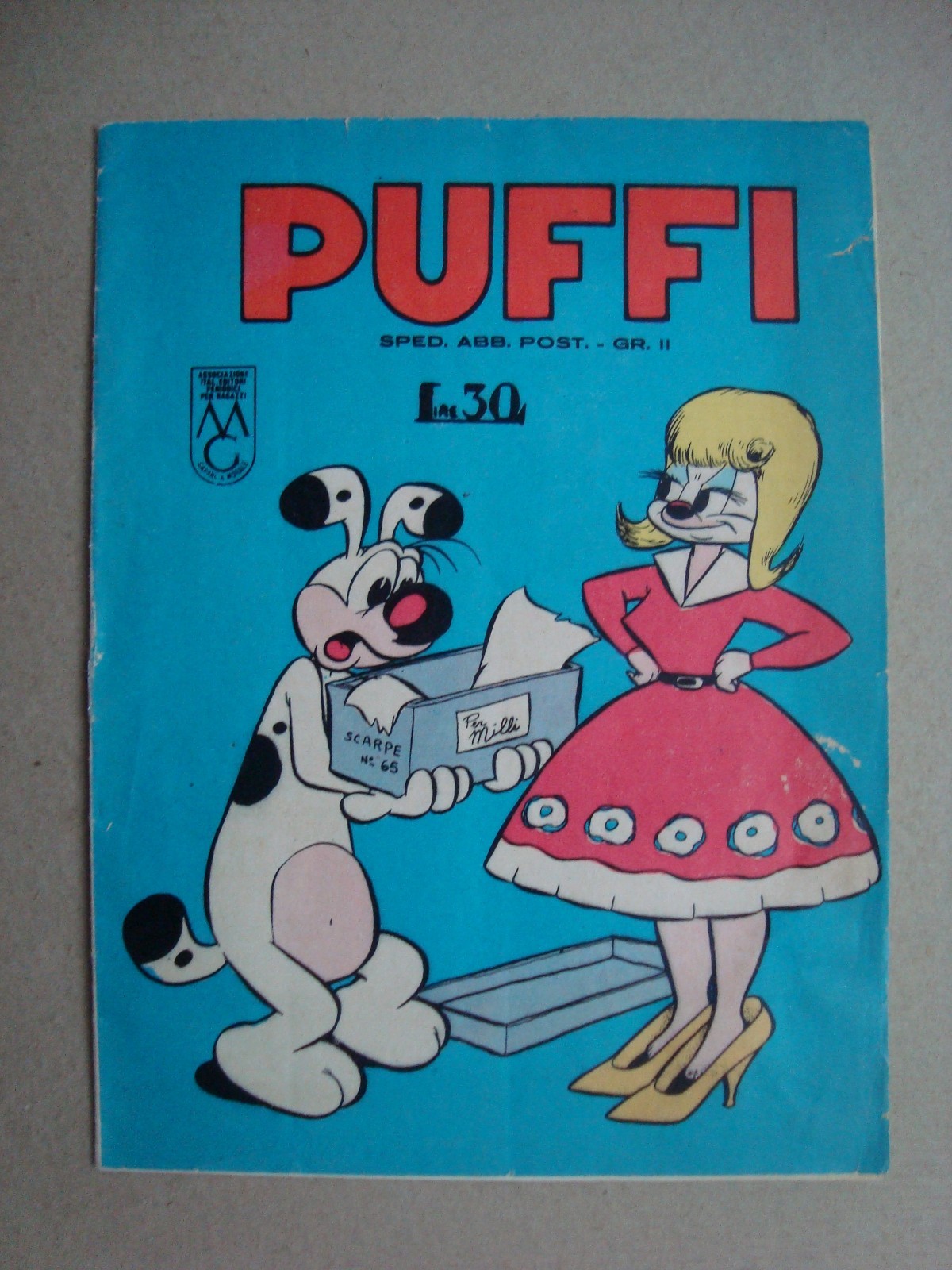 puffi n° 13 albo d'oro ed.flaminia 1962