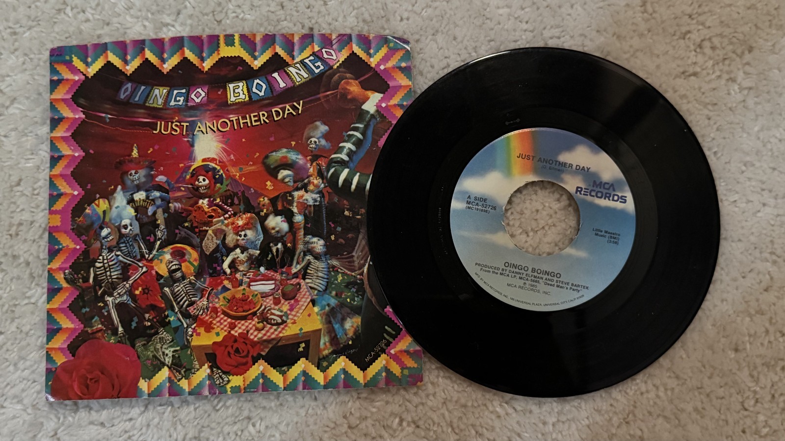 Oingo Boingo Just Another Day / Dead Man's Party 1985 7" MCA-52726 Picture Sleev
