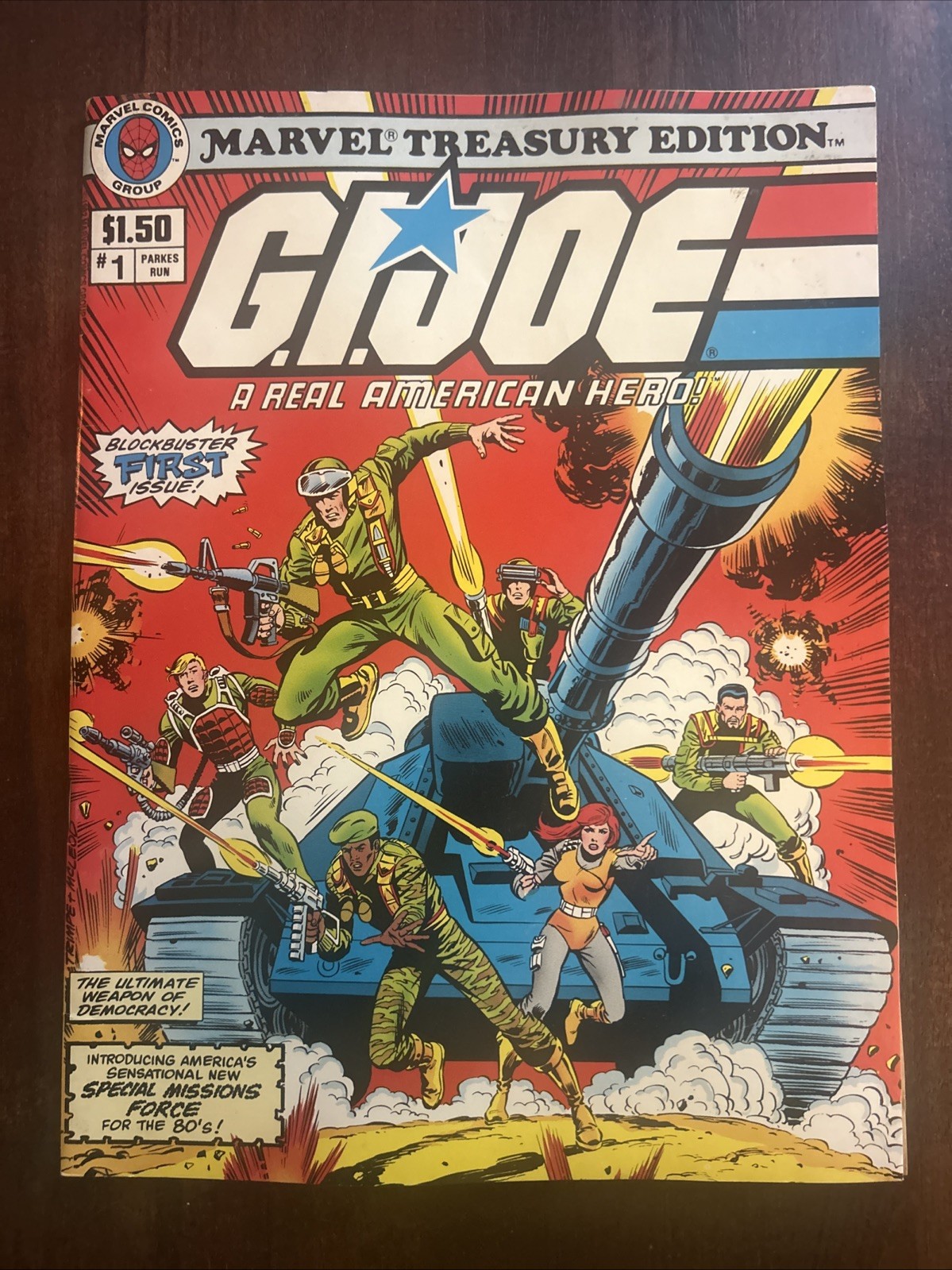 GI Joe Marvel Treasury Edition fumetto oversize 1982 #1 Un vero eroe americano