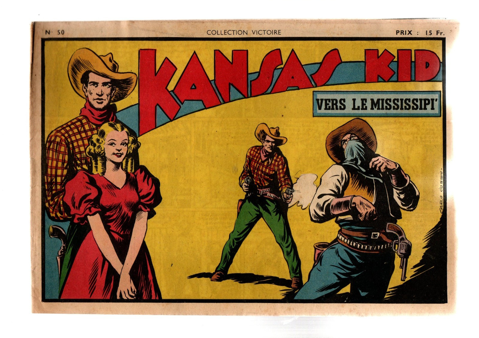 COLLECTION VICTOIRE n°50. Kansas Kid. Vers le Mississipi. SAGE 1948.