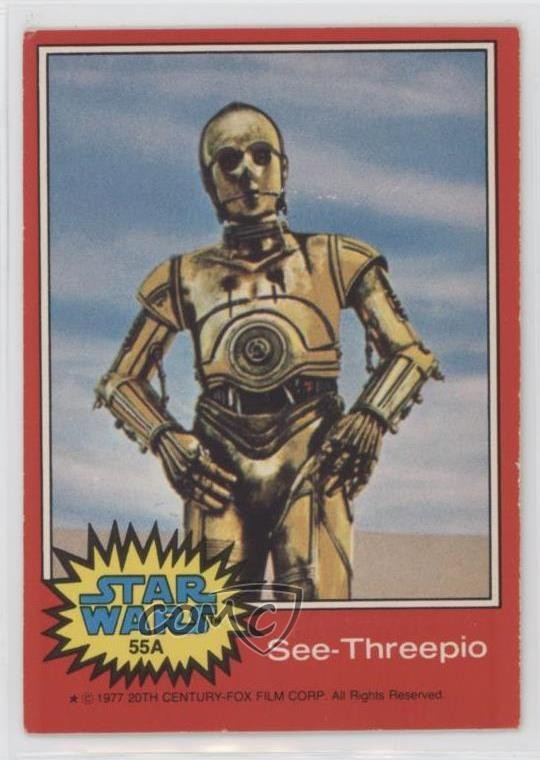 1977 Topps Star Wars Edizione UK C-3PO See-Threepio #55A 0c3