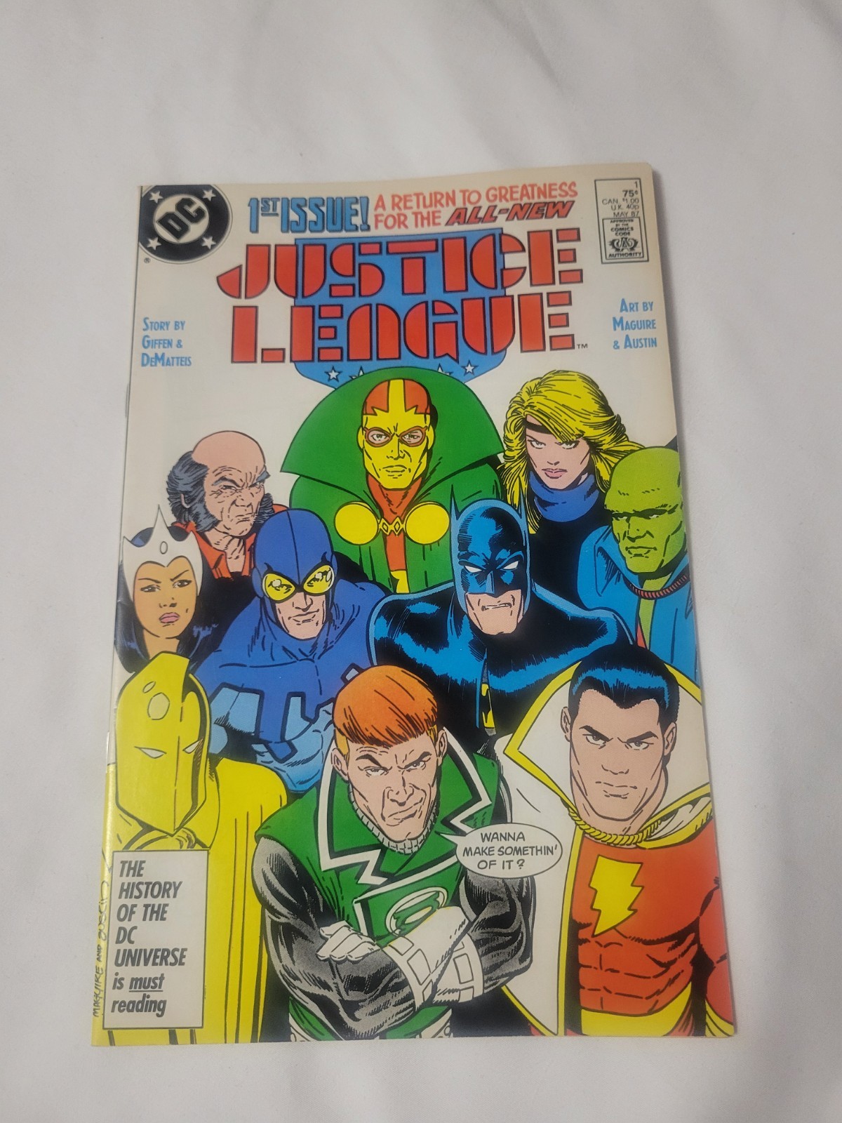 Justice League #1 (May 1987, DC) 1st App Maxwell Lord Giffen Comic