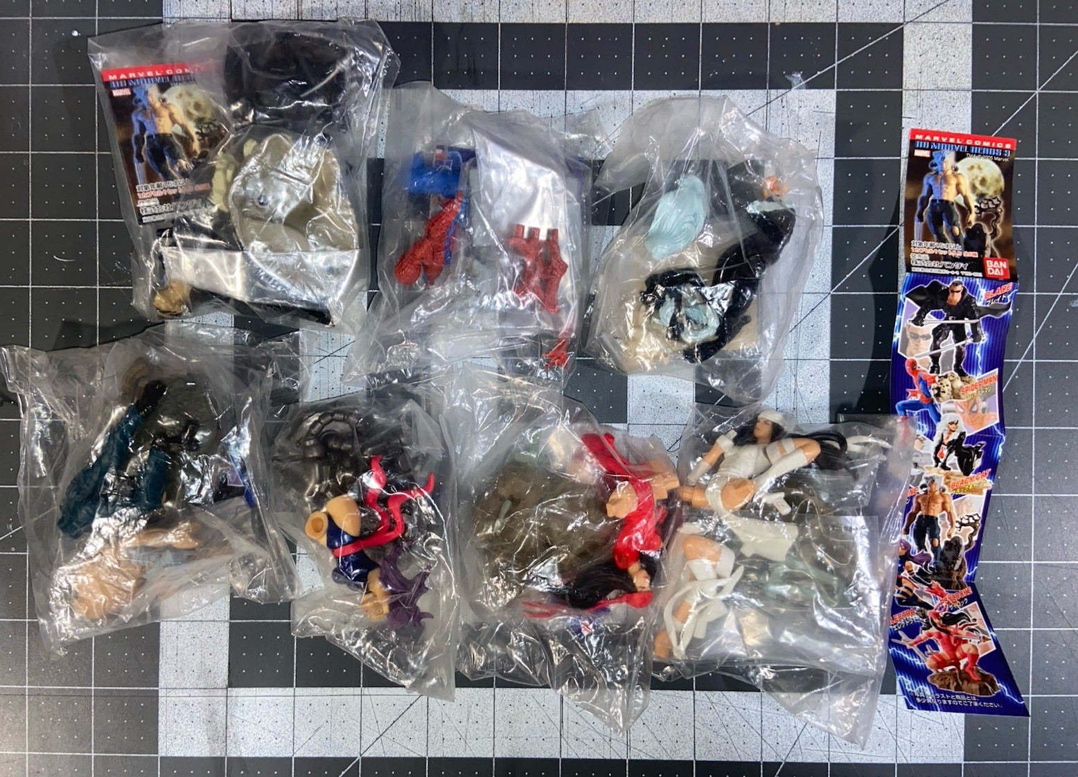 BANDAI HG Marvel Heroes Collection 3 Gashapon set completo 7 con personaggio Chase