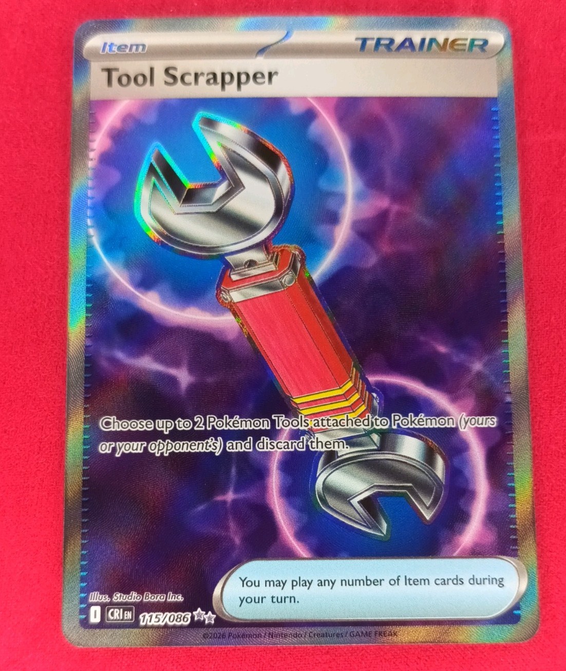 Pokemon ME04 Strumento Raschietto 115/086 Full Art Caos Rising