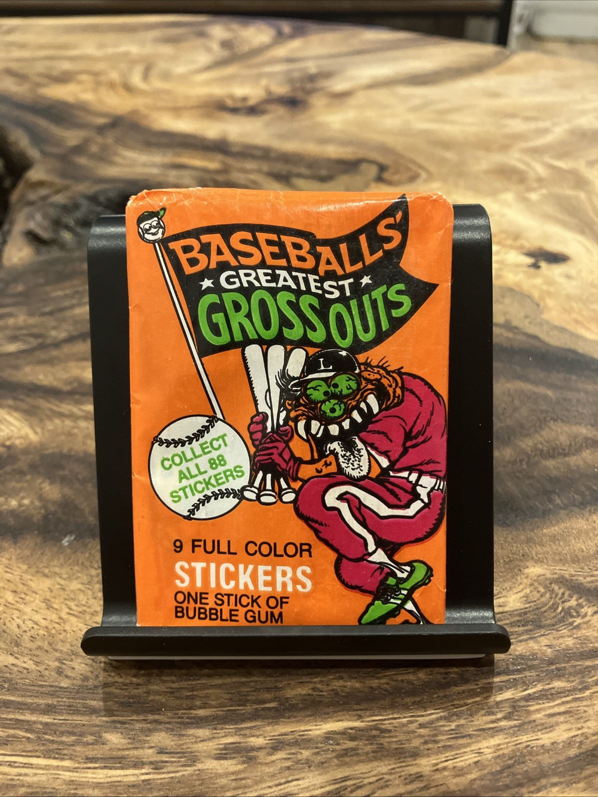 Baseball's Greatest Gross Outs Sealed Wax Pack 9 Stickers & Stick of Gum