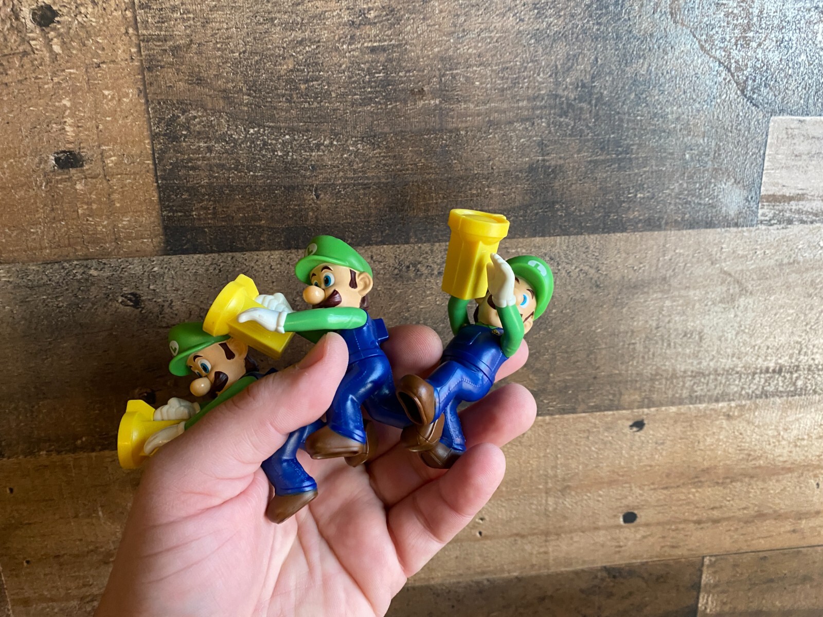 Luigi Lot Of 3 Toy Figure McDonald's Super Mario Movie 3" Kids Flashlight 2022
