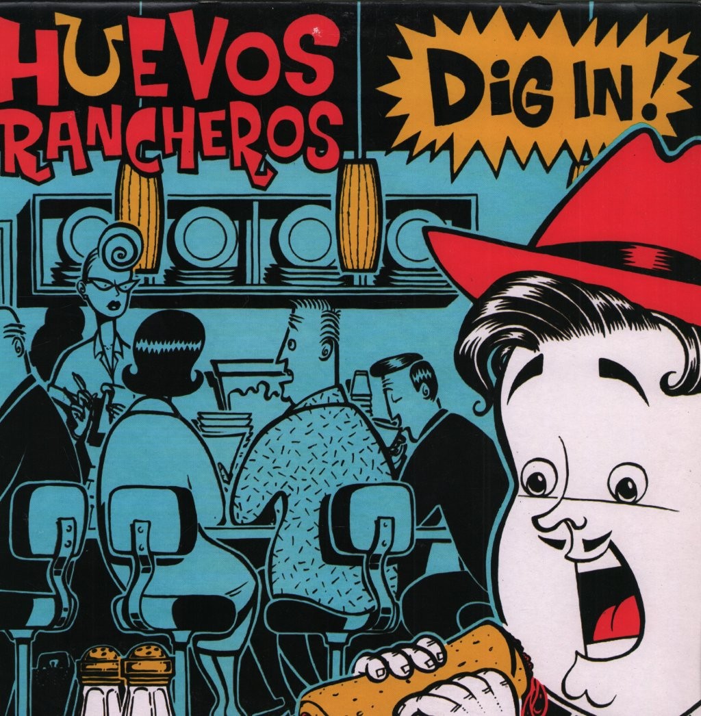 Huevos Rancheros Dig In! LP Vinile Trasparente Verde UK One Louder 1995