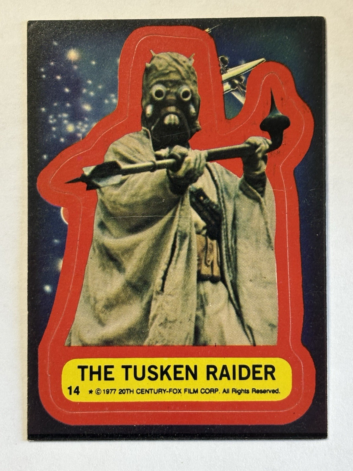 1977 Topps Star Wars The Tusken Raider Sticker #14