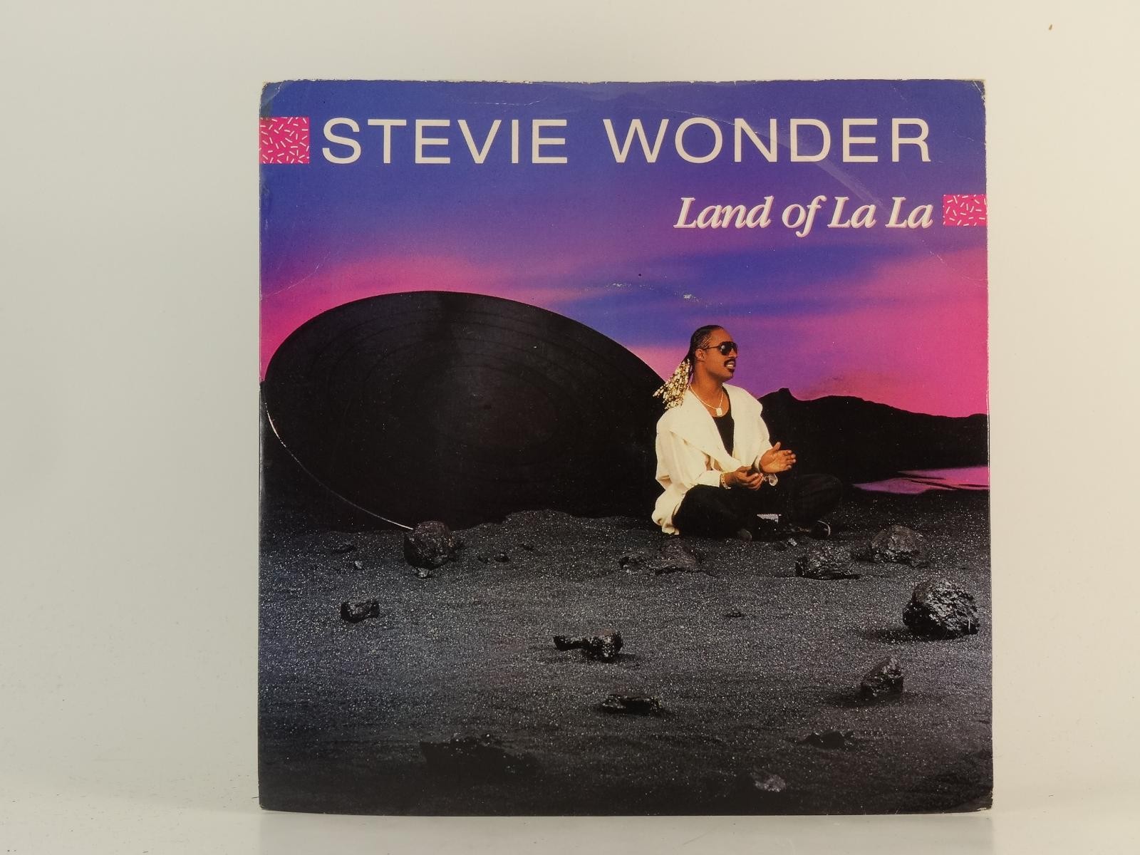 STEVIE WONDER LAND OF LA LA (88) 2 Track 7" Single plus Picture Sleeve MOTOWN RE