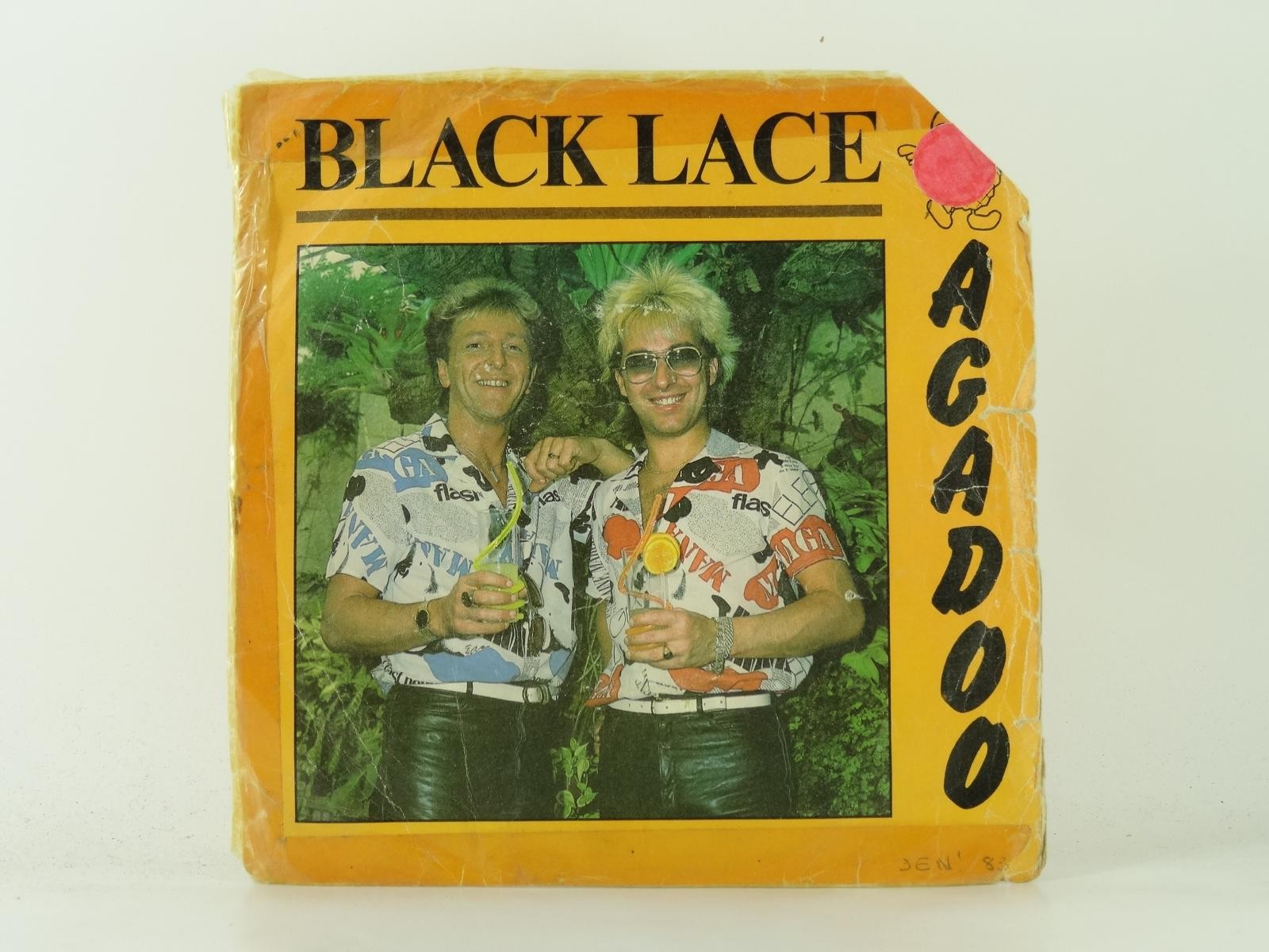BLACK LACE AGADOO (45) 2 Track 7" Single including Picture Sleeve PINNACLE RECOR