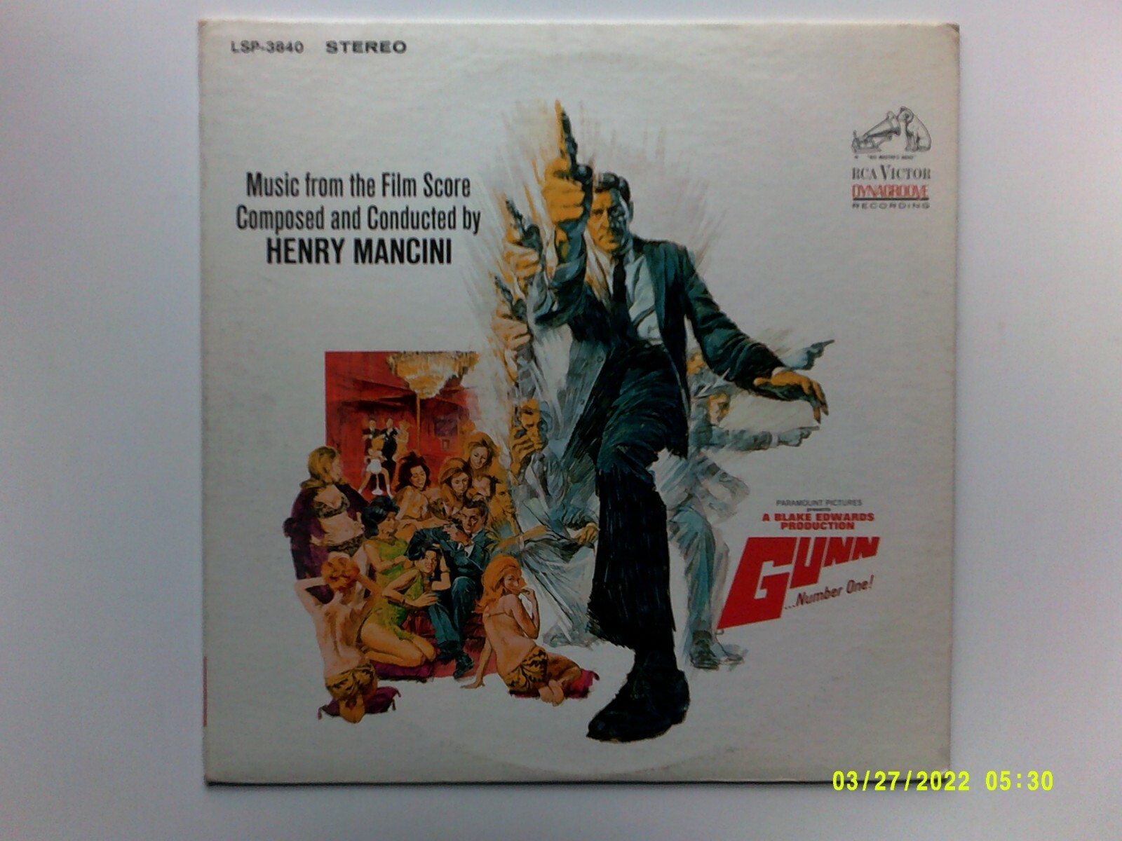 Gunn...Number One! Henry Mancini 1967 Original Release LP Record Album LSP-3840