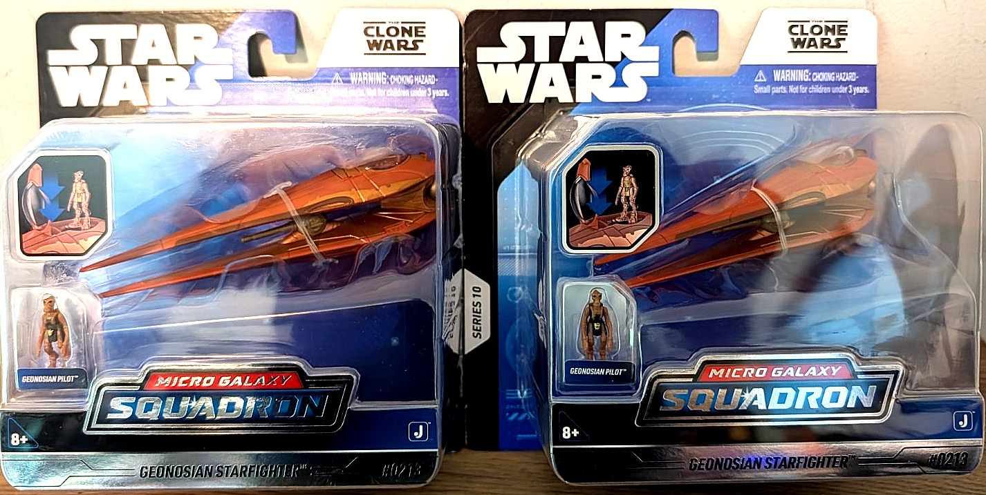 Star Wars Micro Galaxy Squadron Geonosian Starfighter Serie 10 #0213 - Lotto di 2