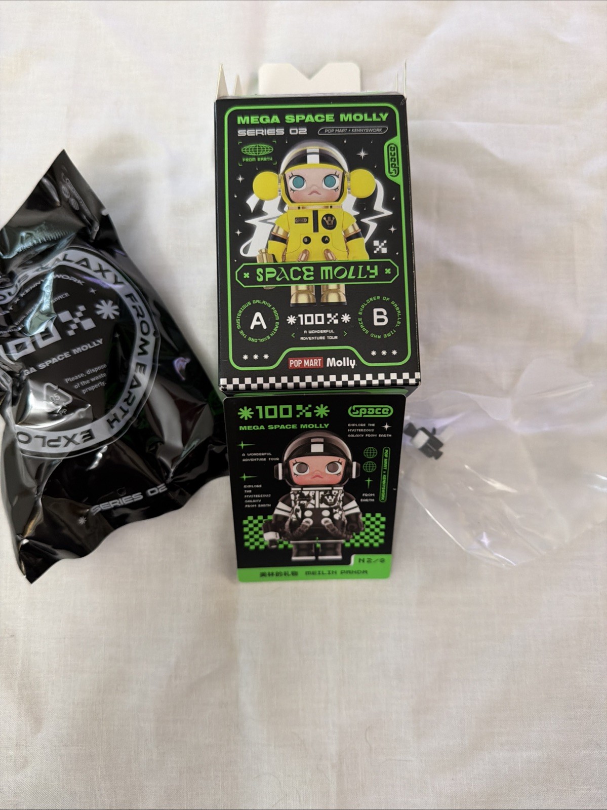 POP MART Mega Space Molly 100% Serie 2 *MEILIN PANDA*100% Autentica BORSA SIGILLATA