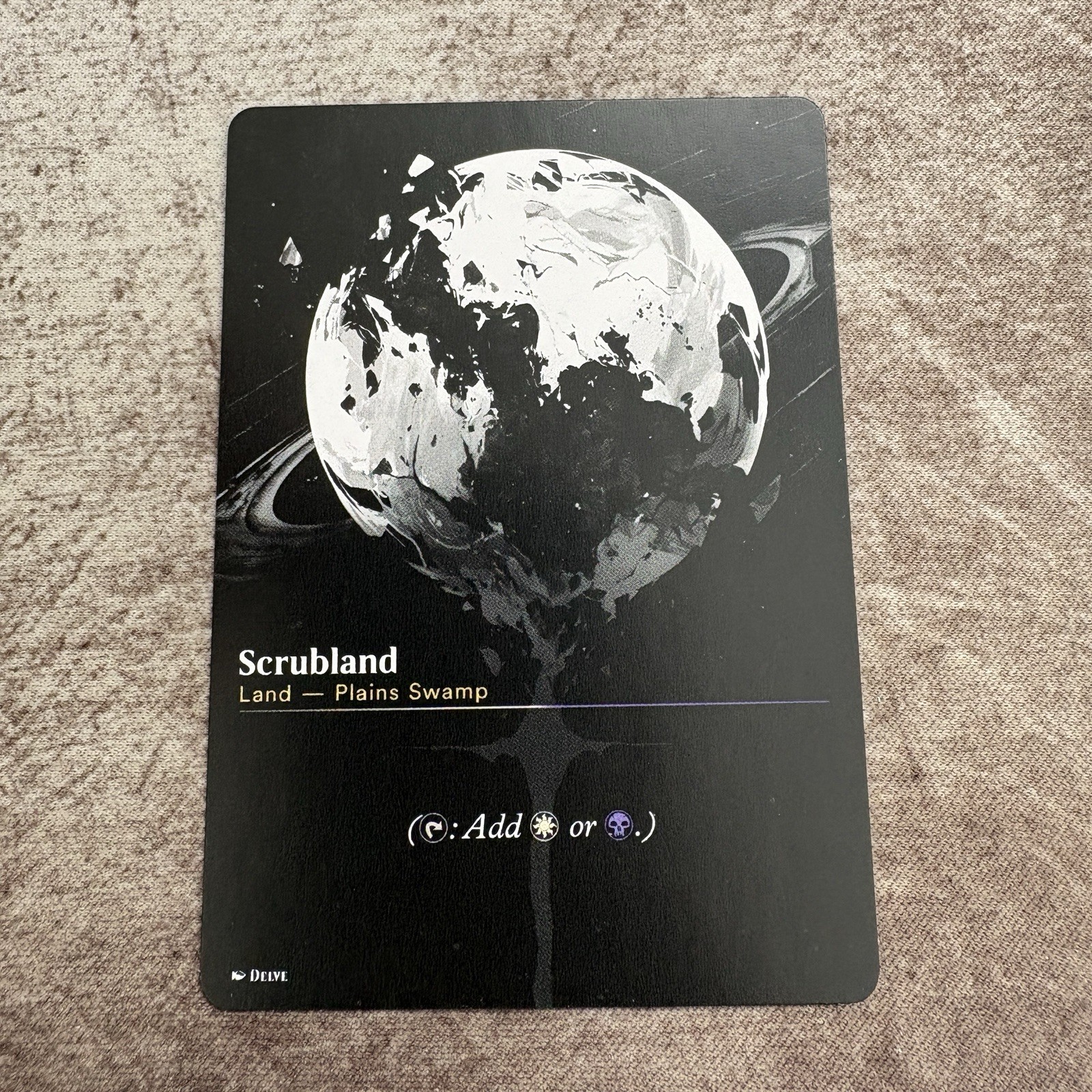 Scrubland - Custom Art Playtest Card Commander Magic: The Gathering