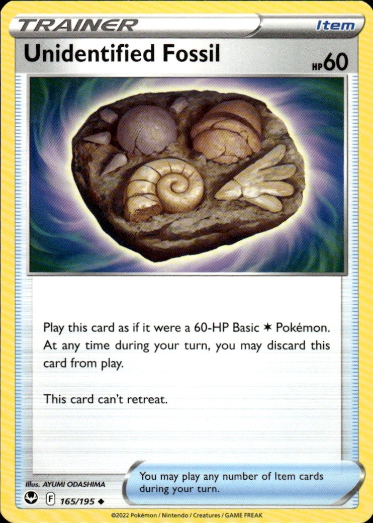 Fossile non identificato 165/195 Silver Tempest UC NM AYUMI ODASHIMA Pokemon