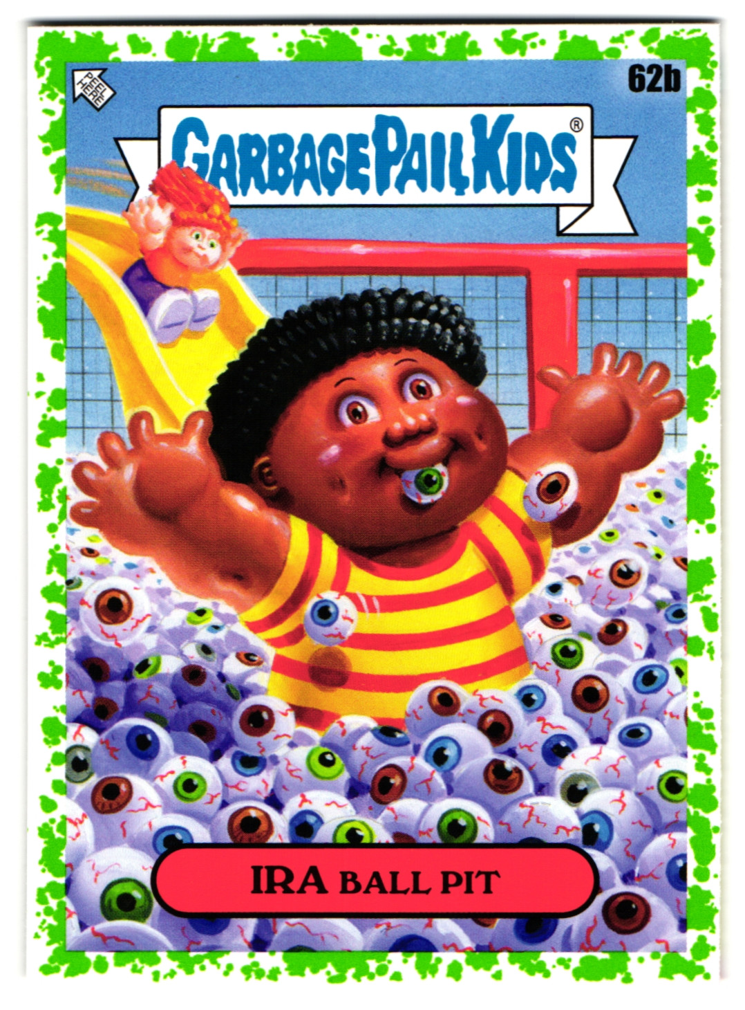 Toy Ball Pit IRA GPK Garbage Pail Kids 2024 Kids At Play Green #62b