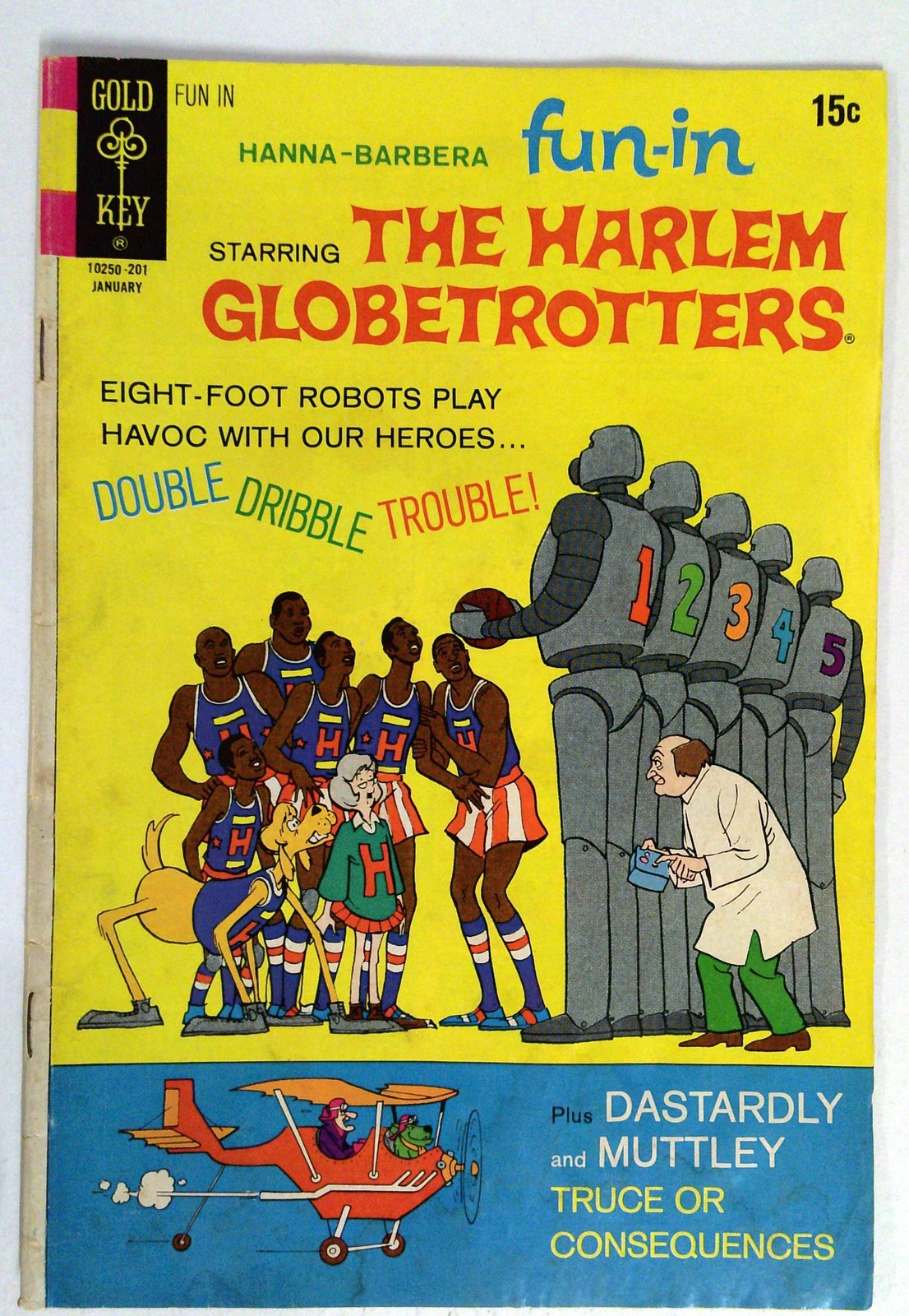 Hanna-Barbera Fun-In #10 (1972) comic book Harlem Globetrotters Gold Key VG-