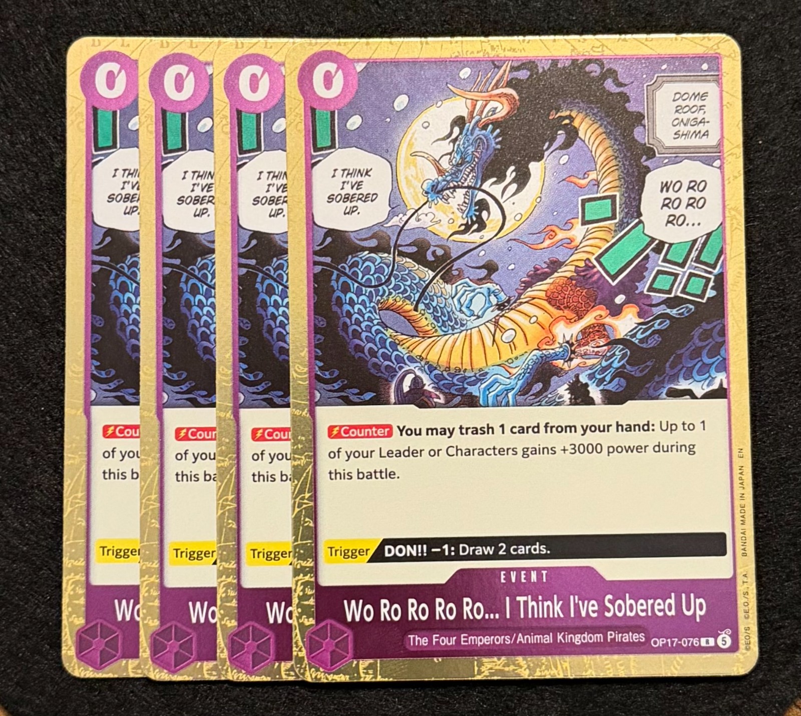 One Piece TCG - Wo Ro Ro Ro Ro.... OP17-076 R Foil Playset (x4)