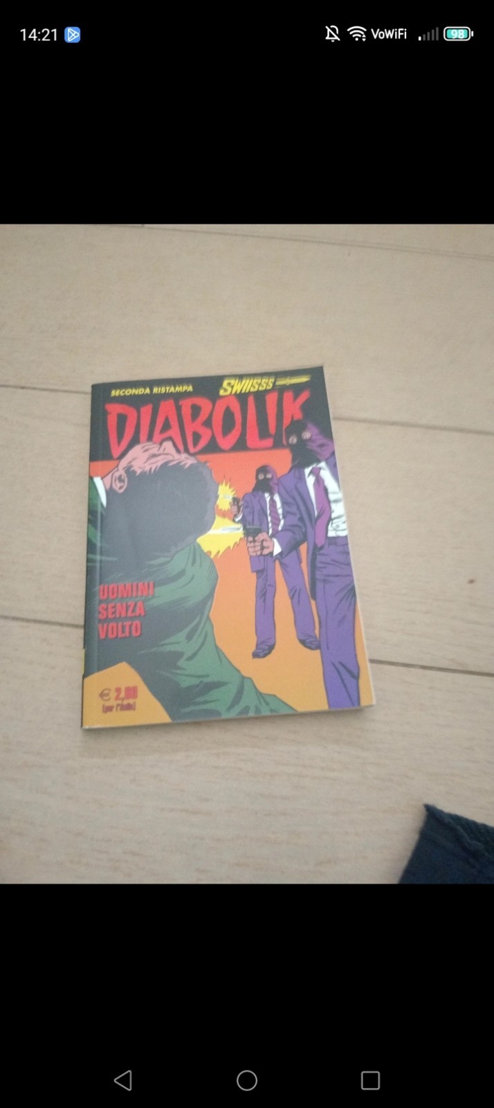 Astorina Diabolik Uomini senza volto 2ª ristampa 2004 albo singolo IT a colori