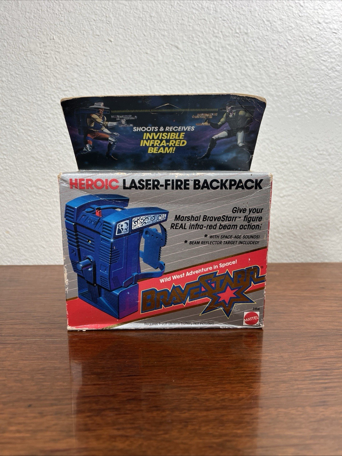 Zaino Mattel Bravestarr Evil Laser Fire 1986 #3746 raggio infrarosso invisibile