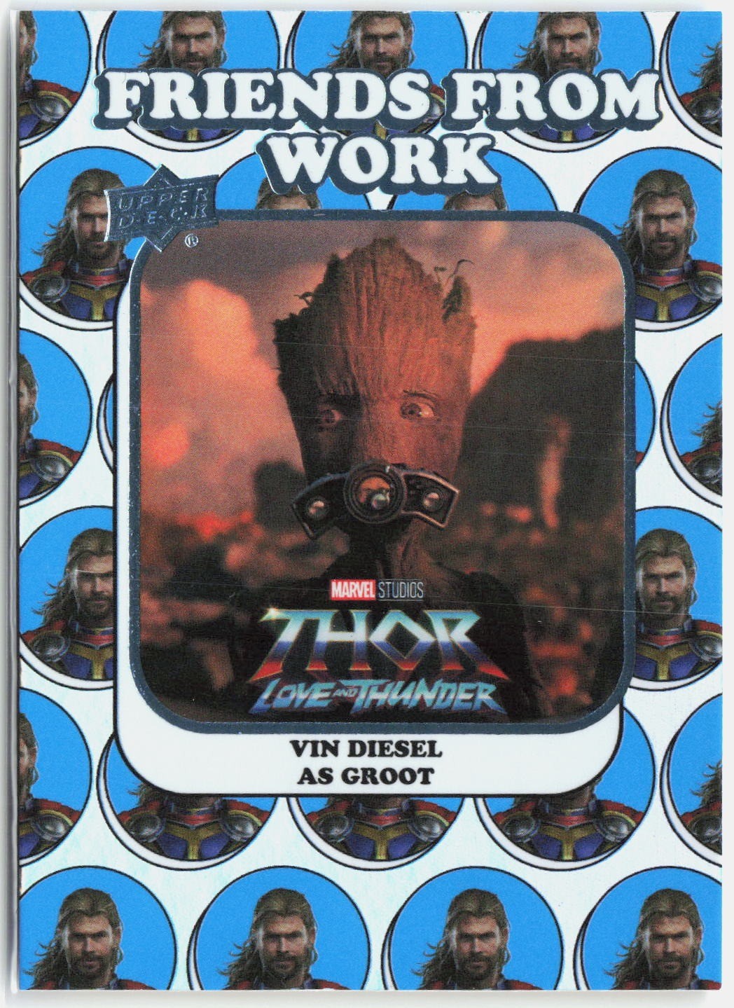 23 UD Marvel Thor Love and Thunder #FFW-7 Vin Diesel come Groot Friends dal lavoro