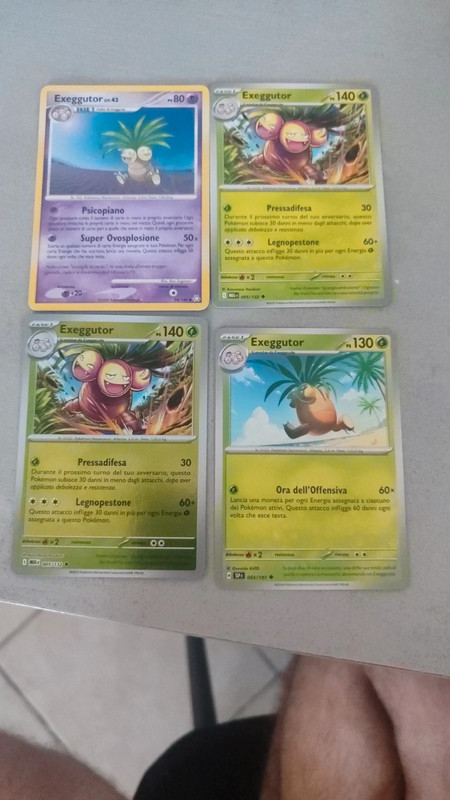 Lotto 4x Exeggutor| 1 reverse | vintage + moderne | Pokémon