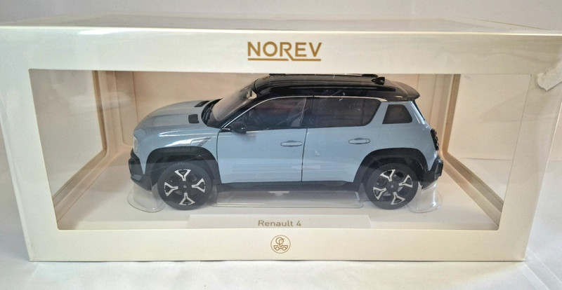 Renault 4 E-Tech 2025 Bleu 1/18 Norev Neuf boite d'origine